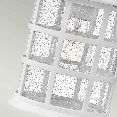Elstead Lighting Średnia latarnia naścienna Freeport - 1 źródło światła - Teksturowana biel IP44 HK-FREEPORT2-M-TWH