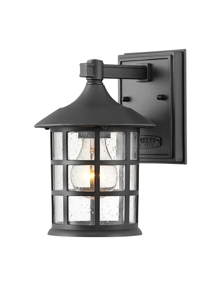 Outdoor wall lamps - Elstead Lighting Freeport small wall lantern - 1 light source - Textured black IP44 HK-FREEPORT2-S-TBK - product kolory-swiatla.pl 1