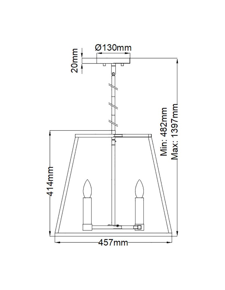Elstead Lighting Lampa wisząca / Żyrandol Fulton - 4 źródła światła HK-FULTON-4P