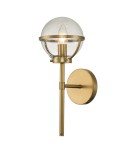 Elstead Lighting Kinkiet Hollis - 1 źródło światła - Stary mosiądz IP44 HK-HOLLIS1-C-HB-BATH