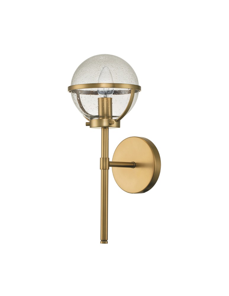 Elstead Lighting Kinkiet Hollis - 1 źródło światła - Stary mosiądz IP44 HK-HOLLIS1-C-HB-BATH