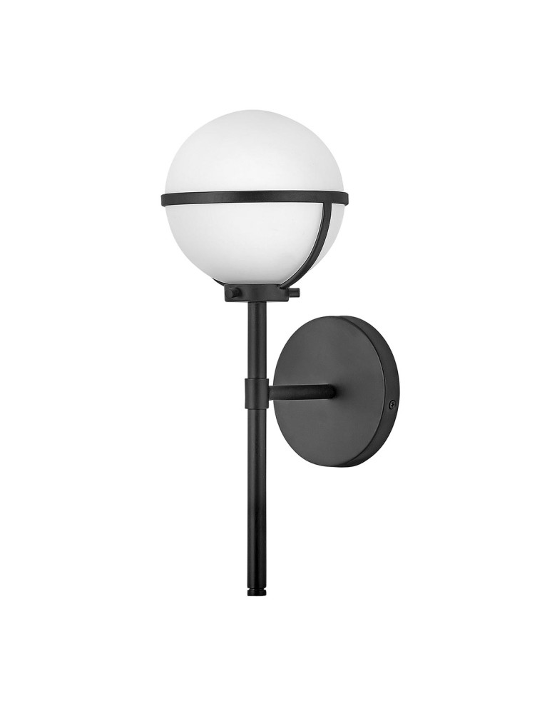 Bathroom wall lamps - Elstead Lighting Hollis wall lamp - 1 light source - Black IP44 HK-HOLLIS1-O-BK-BATH - product kolory-swiatla.pl 1