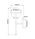 Bathroom wall lamps - Elstead Lighting Hollis wall lamp - 1 light source - Black IP44 HK-HOLLIS1-O-BK-BATH - product 5