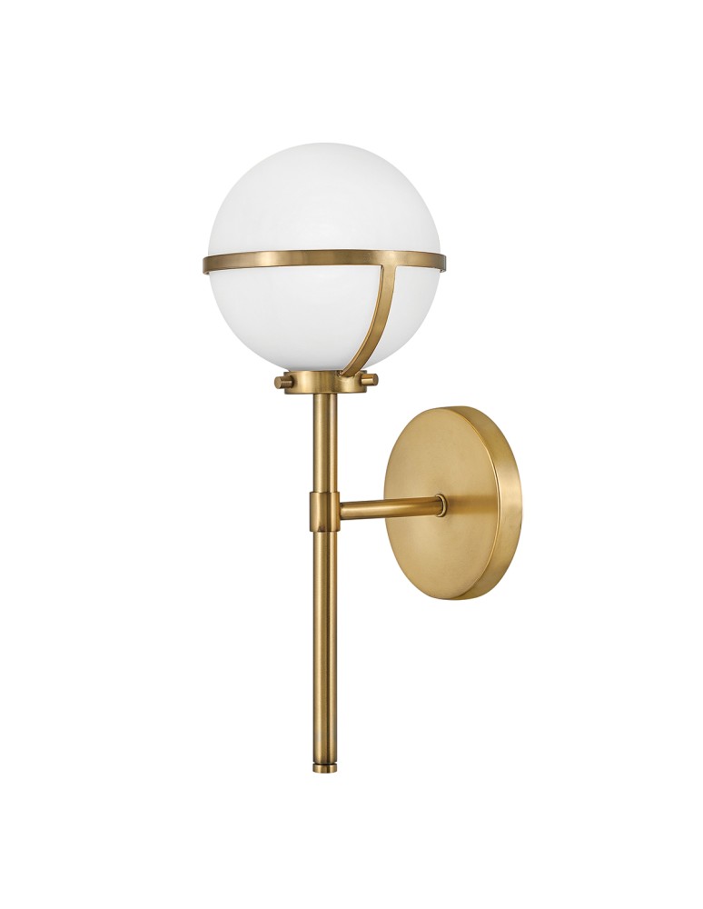 Elstead Lighting Kinkiet Hollis - 1 źródło światła - Stary mosiądz IP44 HK-HOLLIS1-O-HB-BATH