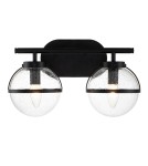 Bathroom wall lamps - Elstead Lighting Hollis wall lamp - 2 light sources - Black IP44 HK-HOLLIS2-C-BK-BATH - product 1