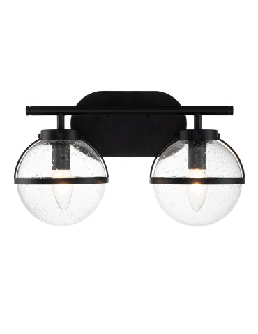 Elstead Lighting Kinkiet Hollis - 2 źródła światła - Czarny IP44 HK-HOLLIS2-C-BK-BATH