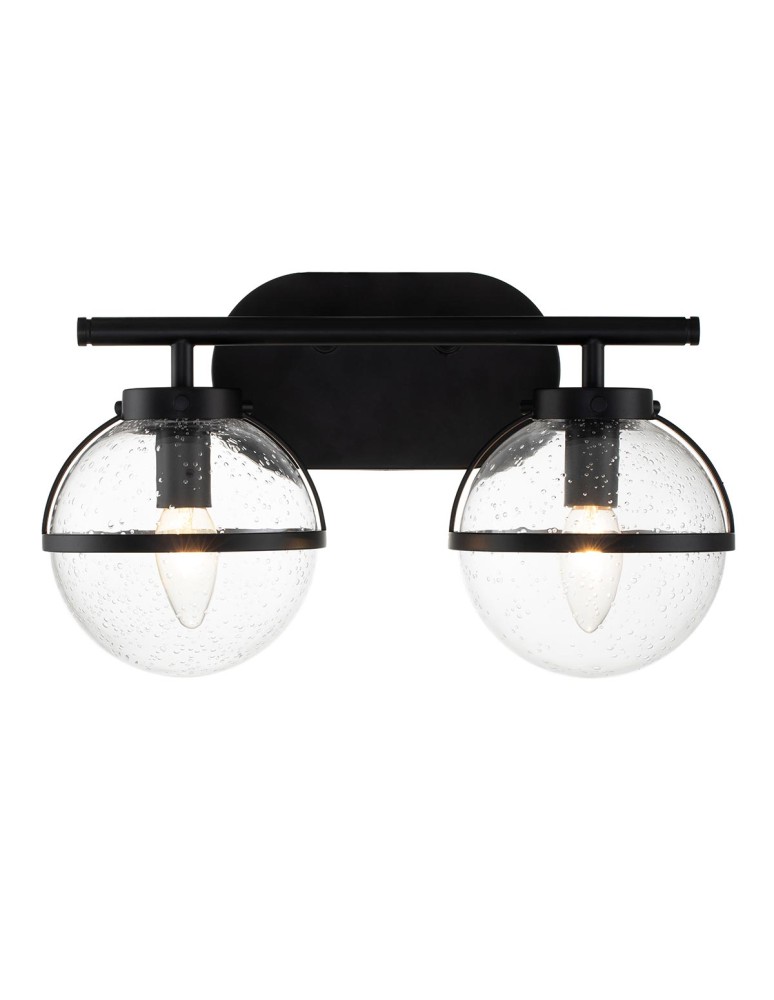 Elstead Lighting Kinkiet Hollis - 2 źródła światła - Czarny IP44 HK-HOLLIS2-C-BK-BATH