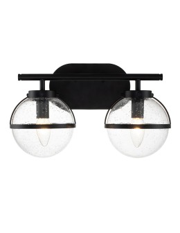 Elstead Lighting Hollis wall lamp - 2 light sources - Black IP44 HK-HOLLIS2-C-BK-BATH