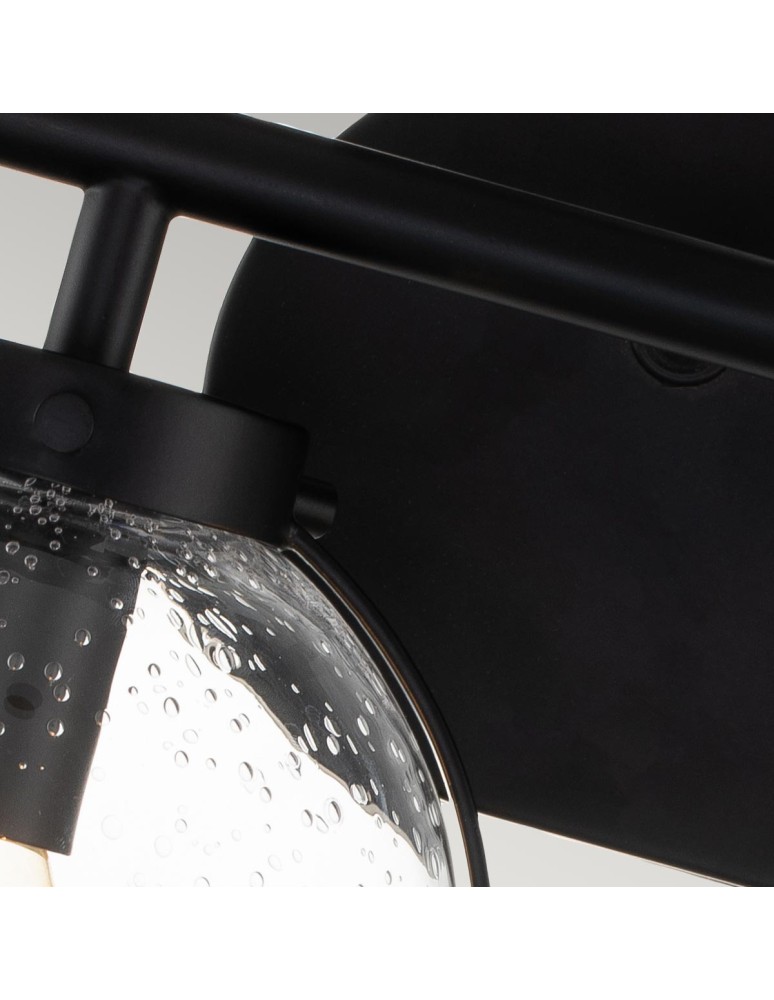 Bathroom wall lamps - Elstead Lighting Hollis wall lamp - 2 light sources - Black IP44 HK-HOLLIS2-C-BK-BATH - product kolory-swiatla.pl 3