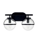 Elstead Lighting Kinkiet Hollis - 2 źródła światła - Czarny IP44 HK-HOLLIS2-C-BK-BATH