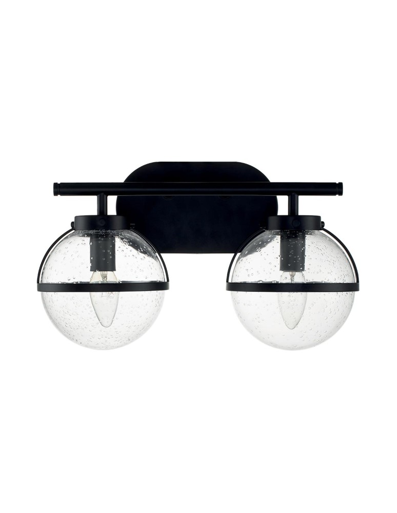 Elstead Lighting Kinkiet Hollis - 2 źródła światła - Czarny IP44 HK-HOLLIS2-C-BK-BATH