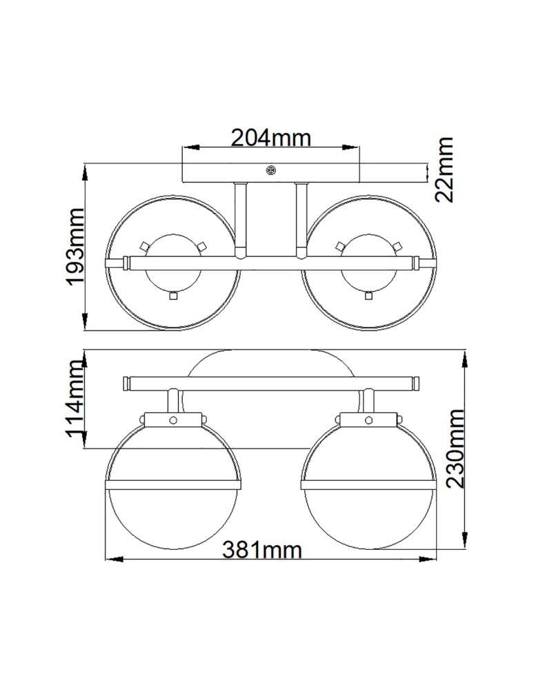 Bathroom wall lamps - Elstead Lighting Hollis wall lamp - 2 light sources - Black IP44 HK-HOLLIS2-C-BK-BATH - product kolory-swiatla.pl 6
