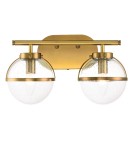 Bathroom wall lamps - Elstead Lighting Hollis wall lamp - 2 light sources - Old brass IP44 HK-HOLLIS2-C-HB-BATH - product 1
