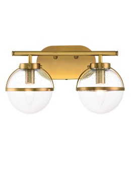 Elstead Lighting Kinkiet Hollis - 2 źródła światła - Stary mosiądz IP44 HK-HOLLIS2-C-HB-BATH