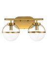 Elstead Lighting Kinkiet Hollis - 2 źródła światła - Stary mosiądz IP44 HK-HOLLIS2-C-HB-BATH