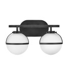 Elstead Lighting Kinkiet Hollis - 2 źródła światła - Czarny IP44 HK-HOLLIS2-O-BK-BATH
