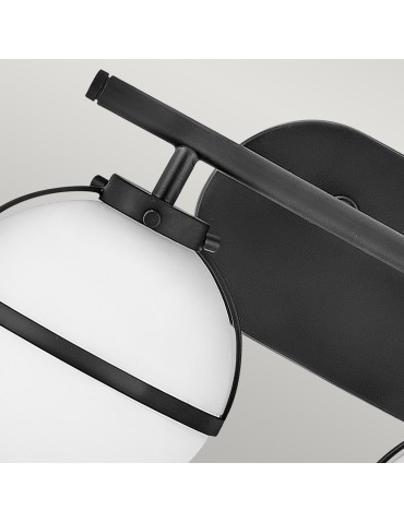 Elstead Lighting Hollis wall lamp - 2 light sources - Black IP44 HK-HOLLIS2-O-BK-BATH - product 2