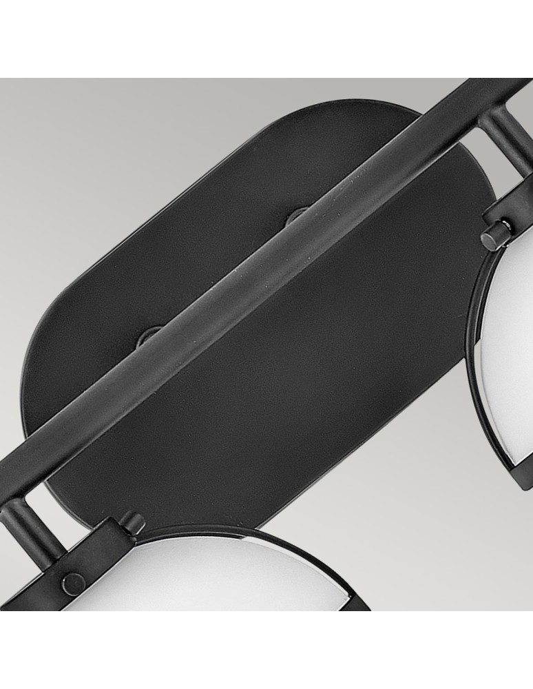 Elstead Lighting Kinkiet Hollis - 2 źródła światła - Czarny IP44 HK-HOLLIS2-O-BK-BATH