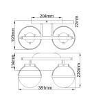 Bathroom wall lamps - Elstead Lighting Hollis wall lamp - 2 light sources - Black IP44 HK-HOLLIS2-O-BK-BATH - product 5