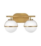Elstead Lighting Kinkiet Hollis - 2 źródła światła - Stary mosiądz IP44 HK-HOLLIS2-O-HB-BATH