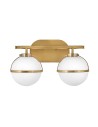 Elstead Lighting Kinkiet Hollis - 2 źródła światła - Stary mosiądz IP44 HK-HOLLIS2-O-HB-BATH