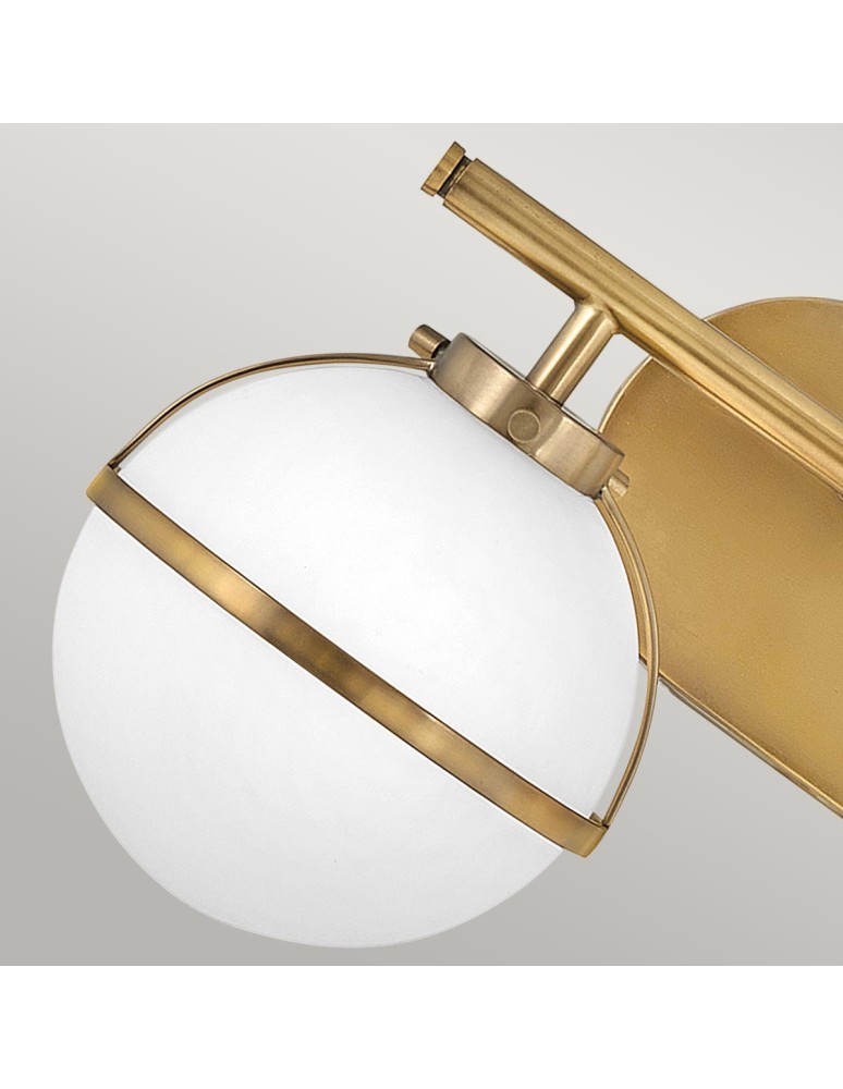 Elstead Lighting Kinkiet Hollis - 2 źródła światła - Stary mosiądz IP44 HK-HOLLIS2-O-HB-BATH