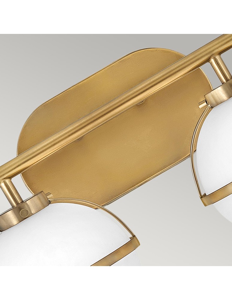 Elstead Lighting Kinkiet Hollis - 2 źródła światła - Stary mosiądz IP44 HK-HOLLIS2-O-HB-BATH