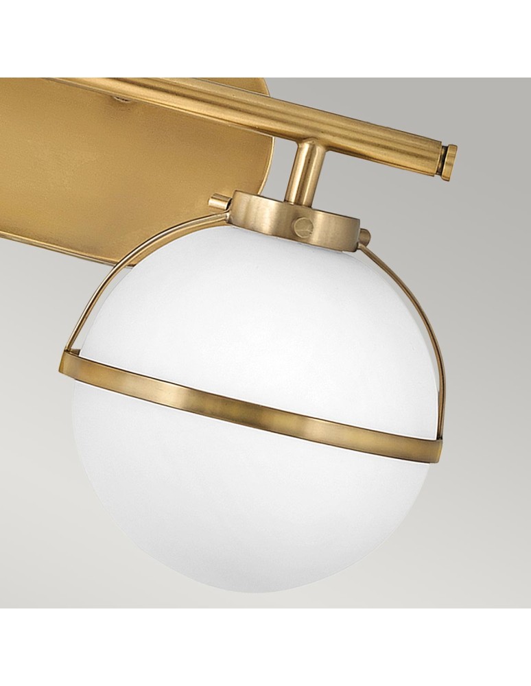 Elstead Lighting Kinkiet Hollis - 2 źródła światła - Stary mosiądz IP44 HK-HOLLIS2-O-HB-BATH