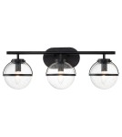 Elstead Lighting Kinkiet Hollis - 3 źródła światła - Czarny IP44 HK-HOLLIS3-C-BK-BATH