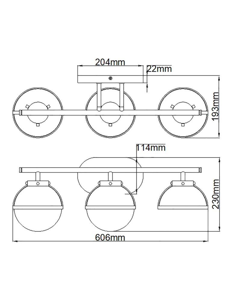 Bathroom wall lamps - Elstead Lighting Hollis wall lamp - 3 light sources - Black IP44 HK-HOLLIS3-C-BK-BATH - product kolory-swiatla.pl 6