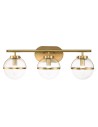 Elstead Lighting Kinkiet Hollis - 3 źródła światła - Stary mosiądz IP44 HK-HOLLIS3-C-HB-BATH