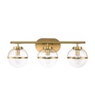 Bathroom wall lamps - Elstead Lighting Hollis wall lamp - 3 light sources - Old brass IP44 HK-HOLLIS3-C-HB-BATH - product 5