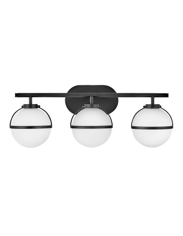 Elstead Lighting Hollis wall lamp - 3 light sources - Black IP44 HK-HOLLIS3-O-BK-BATH