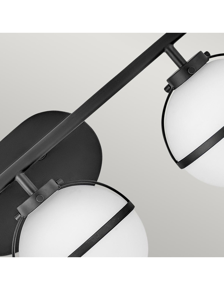 Bathroom wall lamps - Elstead Lighting Hollis wall lamp - 3 light sources - Black IP44 HK-HOLLIS3-O-BK-BATH - product kolory-swiatla.pl 4