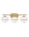 Elstead Lighting Hollis wall lamp - 3 light sources - Old brass IP44 HK-HOLLIS3-O-HB-BATH
