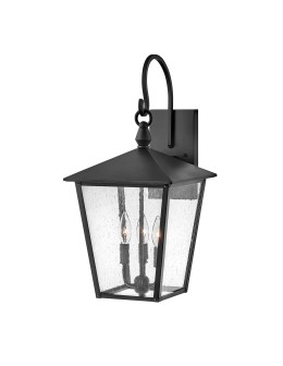 Elstead Lighting Duża latarnia naścienna Huntersfield - 3 źródła światła IP44 HK-HUNTERSFIELD2-L-BK