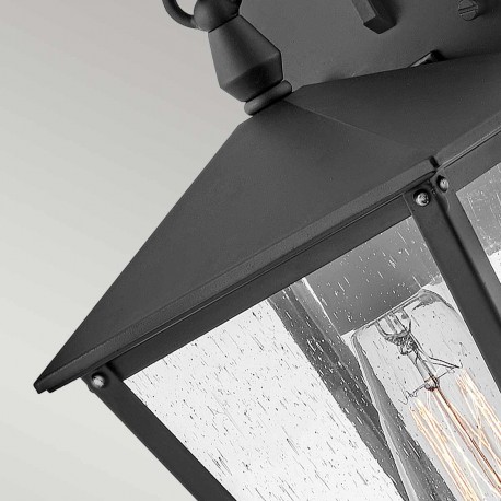 Elstead Lighting Mała latarnia naścienna Huntersfield - 1 źródło światła IP44 HK-HUNTERSFIELD2-S-BK
