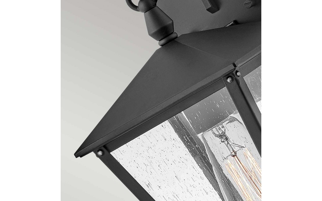 Elstead Lighting Mała latarnia naścienna Huntersfield - 1 źródło światła IP44 HK-HUNTERSFIELD2-S-BK