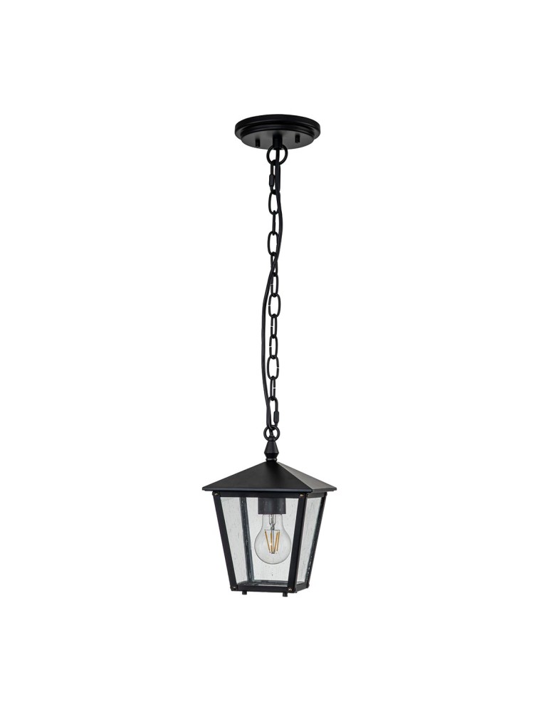 Outdoor pendant lamps - Elstead Lighting Huntersfield small pendant lantern - 1 light source IP44 HK-HUNTERSFIELD8-S-BK - product kolory-swiatla.pl 2