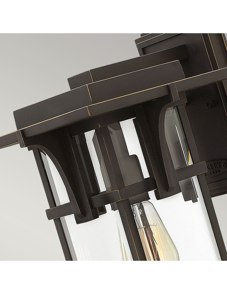 Elstead Lighting Średnia latarnia naścienna Manhattan - 1 źródło światła IP44 HK-MANHATTAN2-M