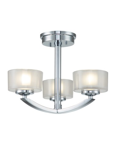 Elstead Lighting Meridian semi-flame - 3 light sources - Polished chrome IP44 HK-MERIDIAN-SF-BATH-PC