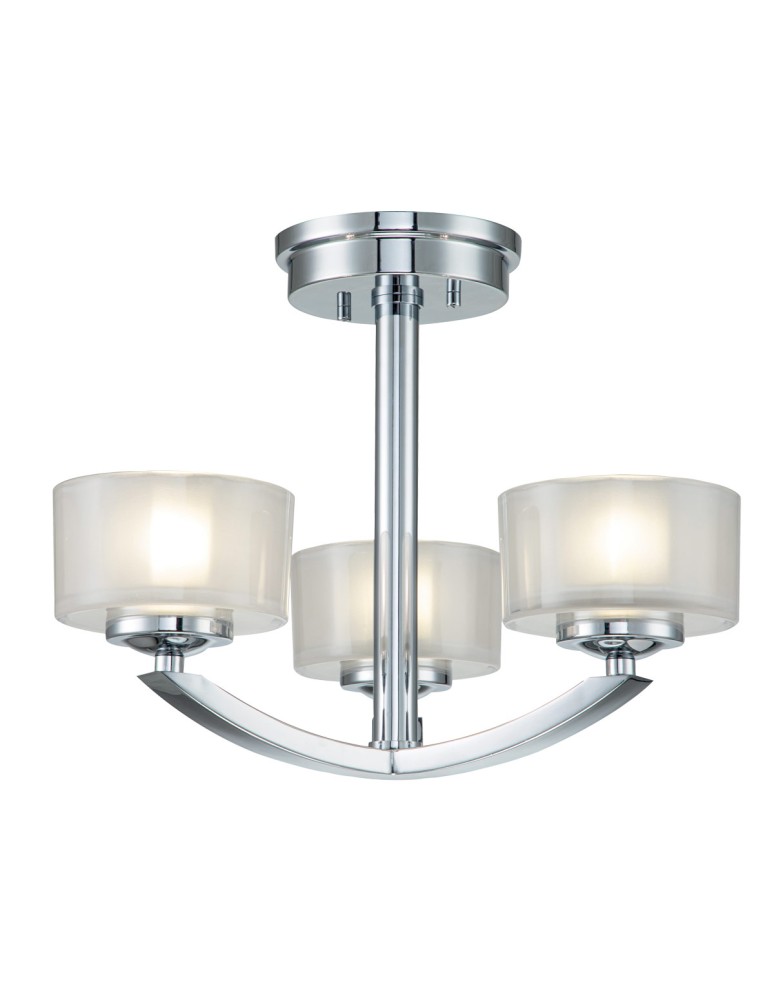 Pendant lamps - Elstead Lighting Meridian semi-flame - 3 light sources - Polished chrome IP44 HK-MERIDIAN-SF-BATH-PC - product kolory-swiatla.pl 1