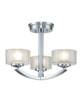 Elstead Lighting Półplafon Meridian - 3 źródła światła - Polerowany chrom IP44 HK-MERIDIAN-SF-BATH-PC