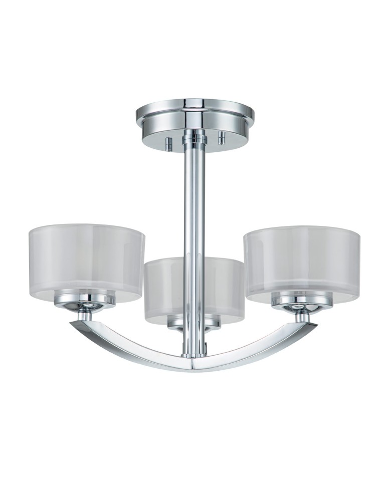 Elstead Lighting Półplafon Meridian - 3 źródła światła - Polerowany chrom IP44 HK-MERIDIAN-SF-BATH-PC