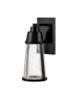 Elstead Lighting LED Miles wall lantern - 1 light source - Black IP44 HK-MILES-BK