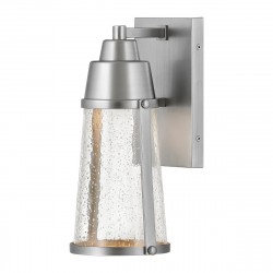 Elstead Lighting Latarnia naścienna LED Miles - Satynowy nikiel IP44 HK-MILES-SI