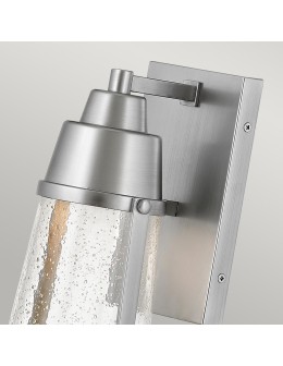 Elstead Lighting LED Miles wall lantern - Satin Nickel IP44 HK-MILES-SI - product 2
