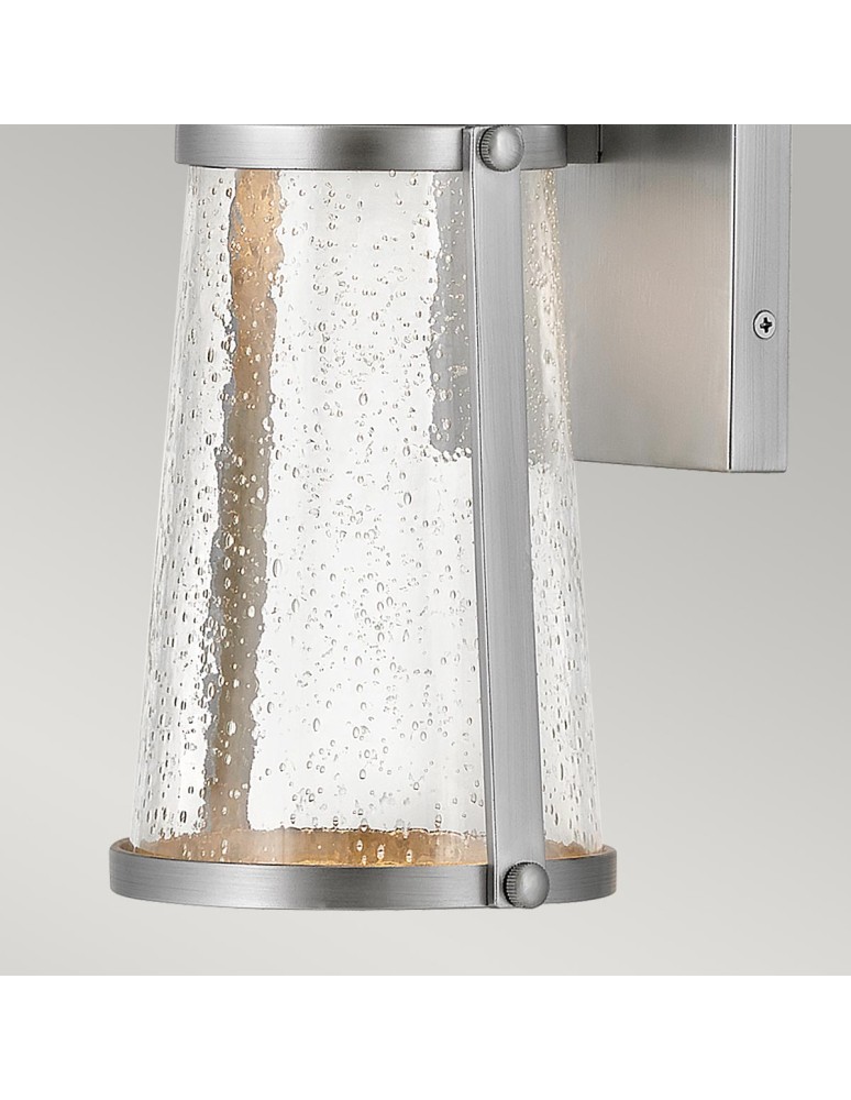Outdoor wall lamps - Elstead Lighting LED Miles wall lantern - Satin Nickel IP44 HK-MILES-SI - product kolory-swiatla.pl 3
