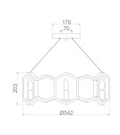 Elstead Lighting Lampa wisząca Moxie - 6 źródeł światła HK-MOXIE6-P-SSG