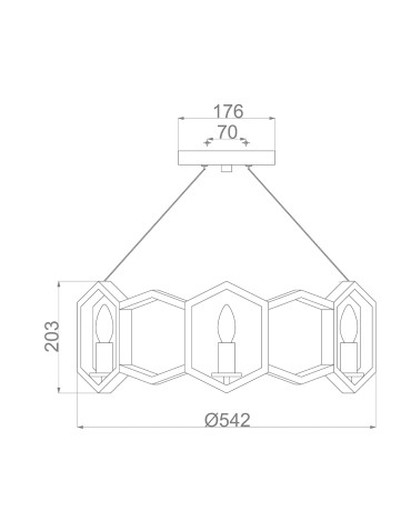 Elstead Lighting Moxie pendant lamp - 6 light sources HK-MOXIE6-P-SSG - product 2